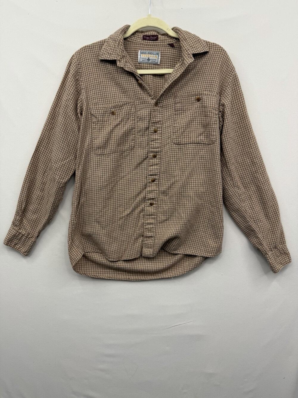 Viyella Cotton Wool Button Up Dress Shirt Size M Multicolor Plaid